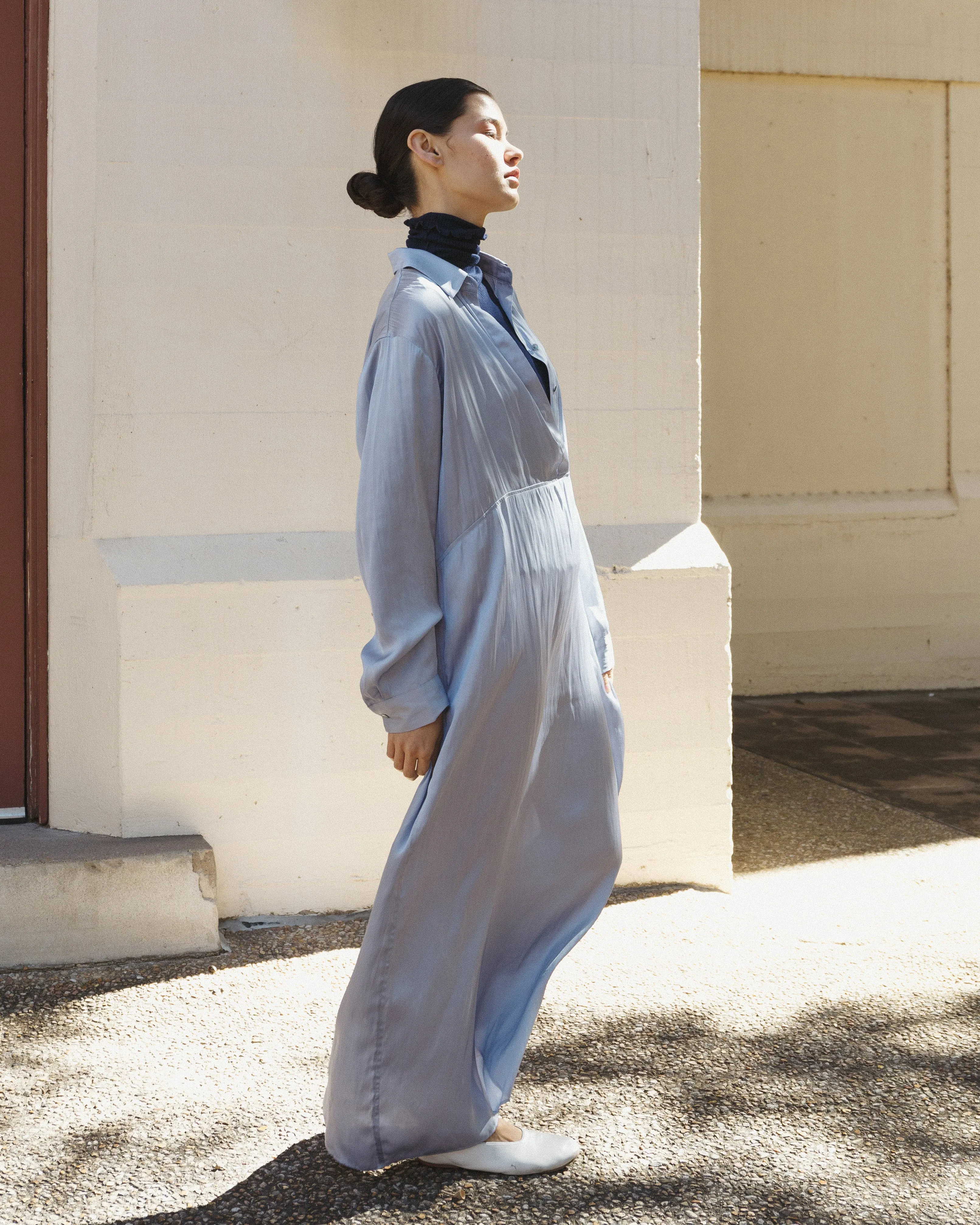 Kelly Classic shirt dress / Cloudy Blue