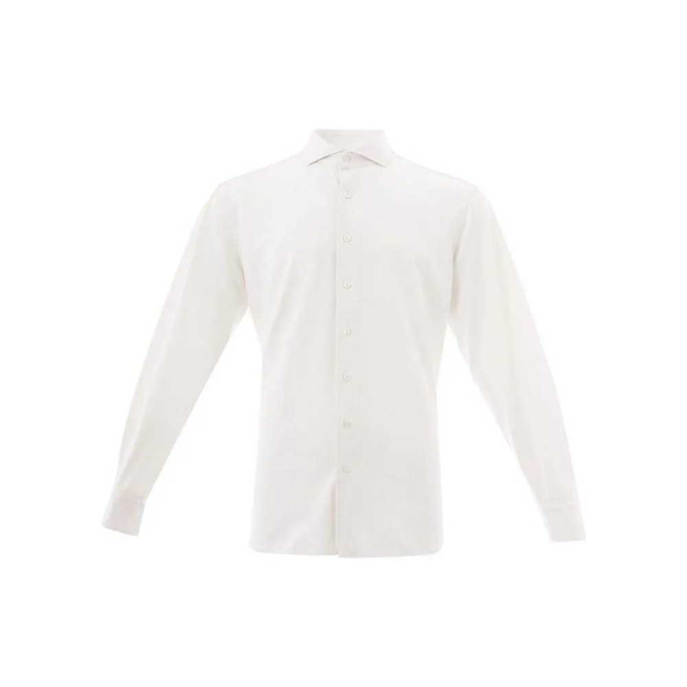 Lardini Elegant White Cotton Men's Shirt