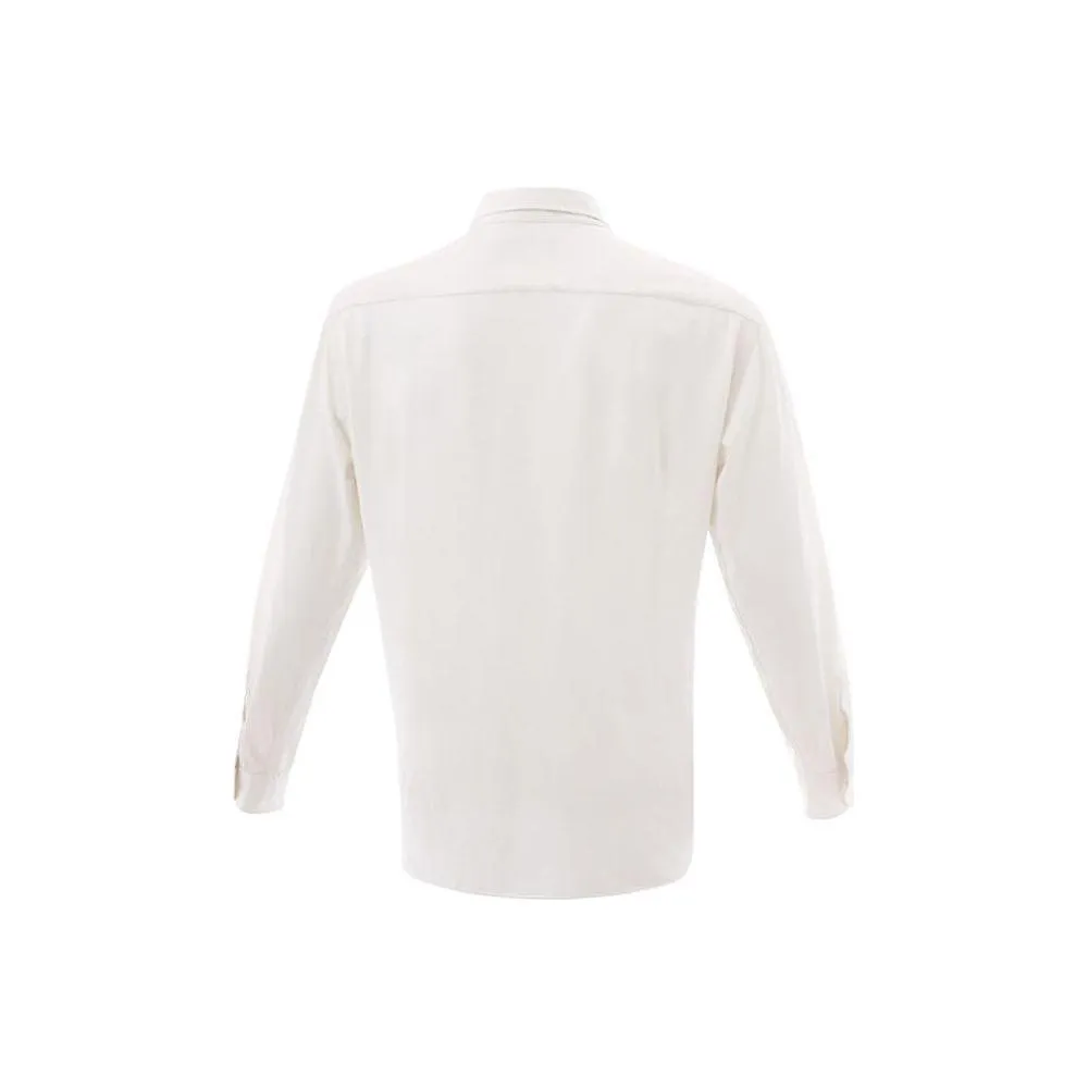 Lardini Elegant White Cotton Men's Shirt