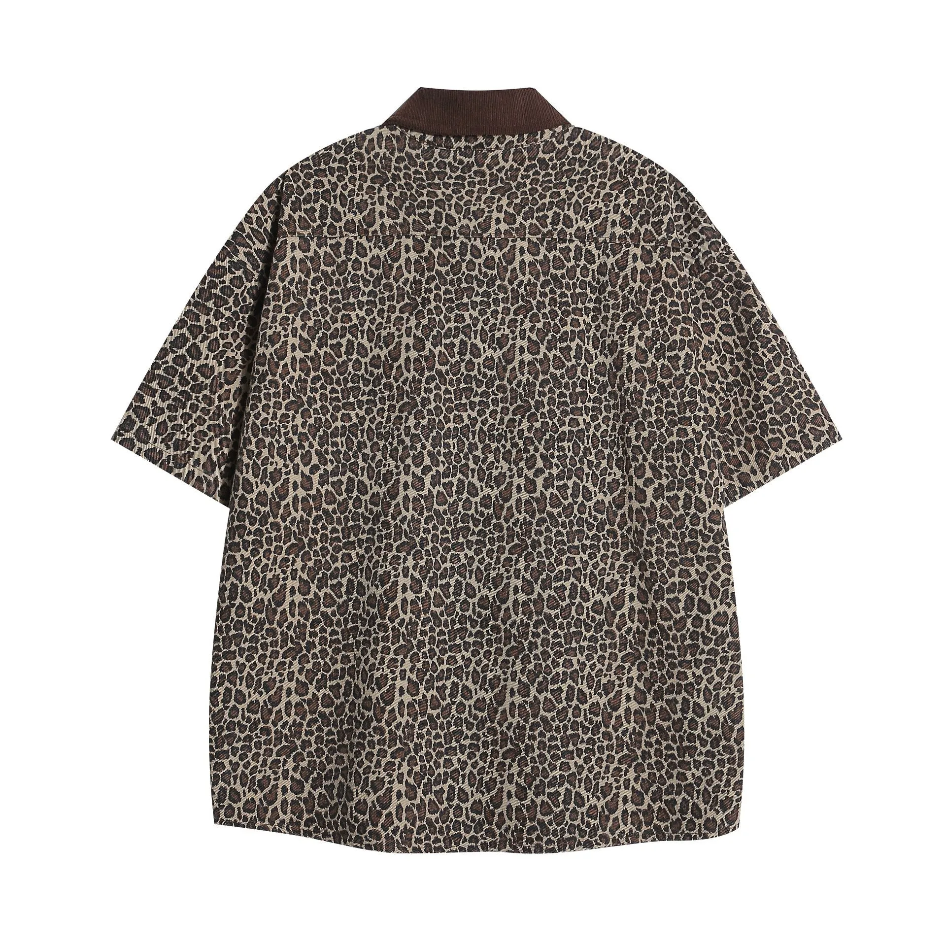 Leopard | Vintage Patch Denim  Polo T Shirt