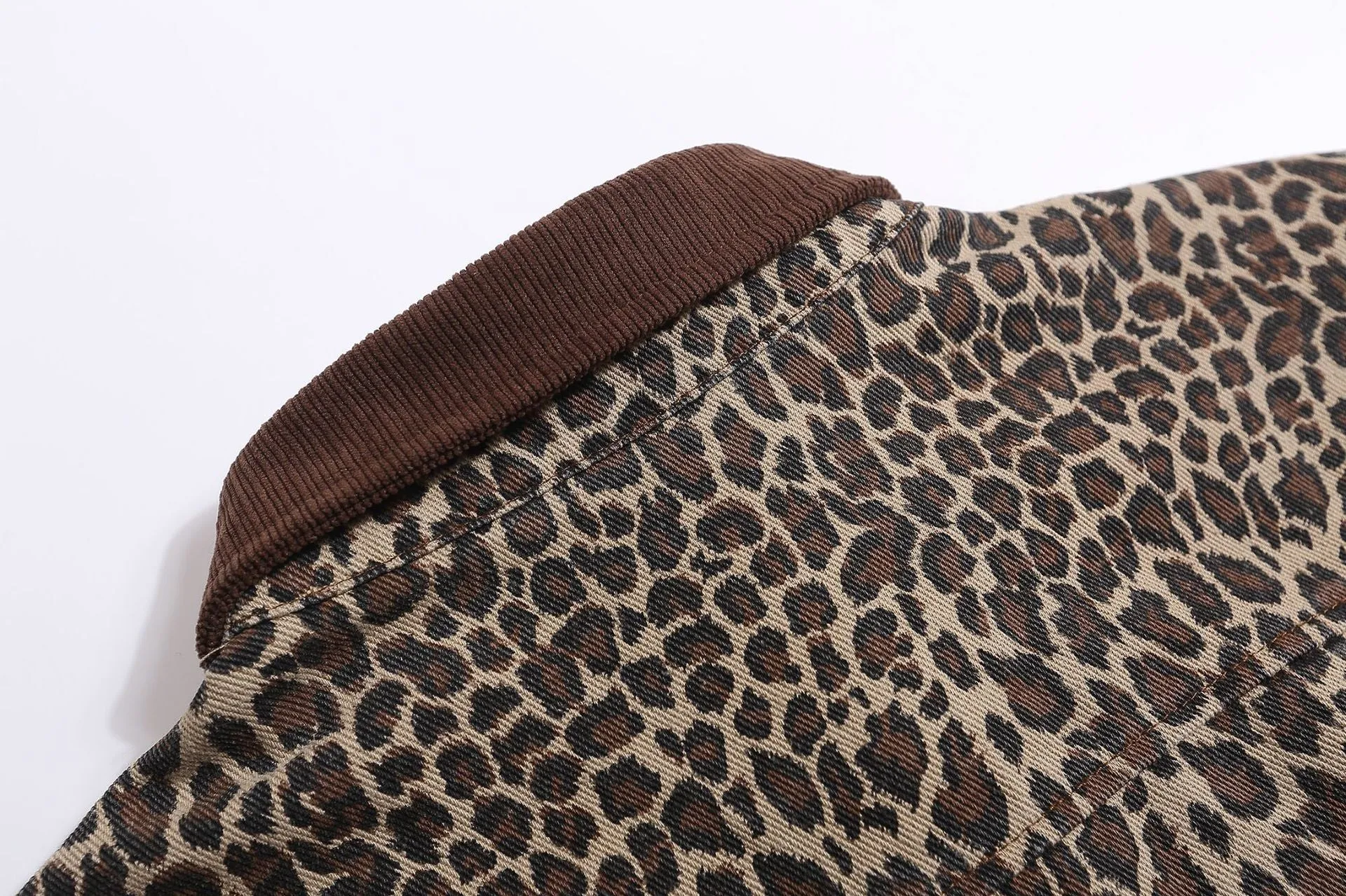 Leopard | Vintage Patch Denim  Polo T Shirt