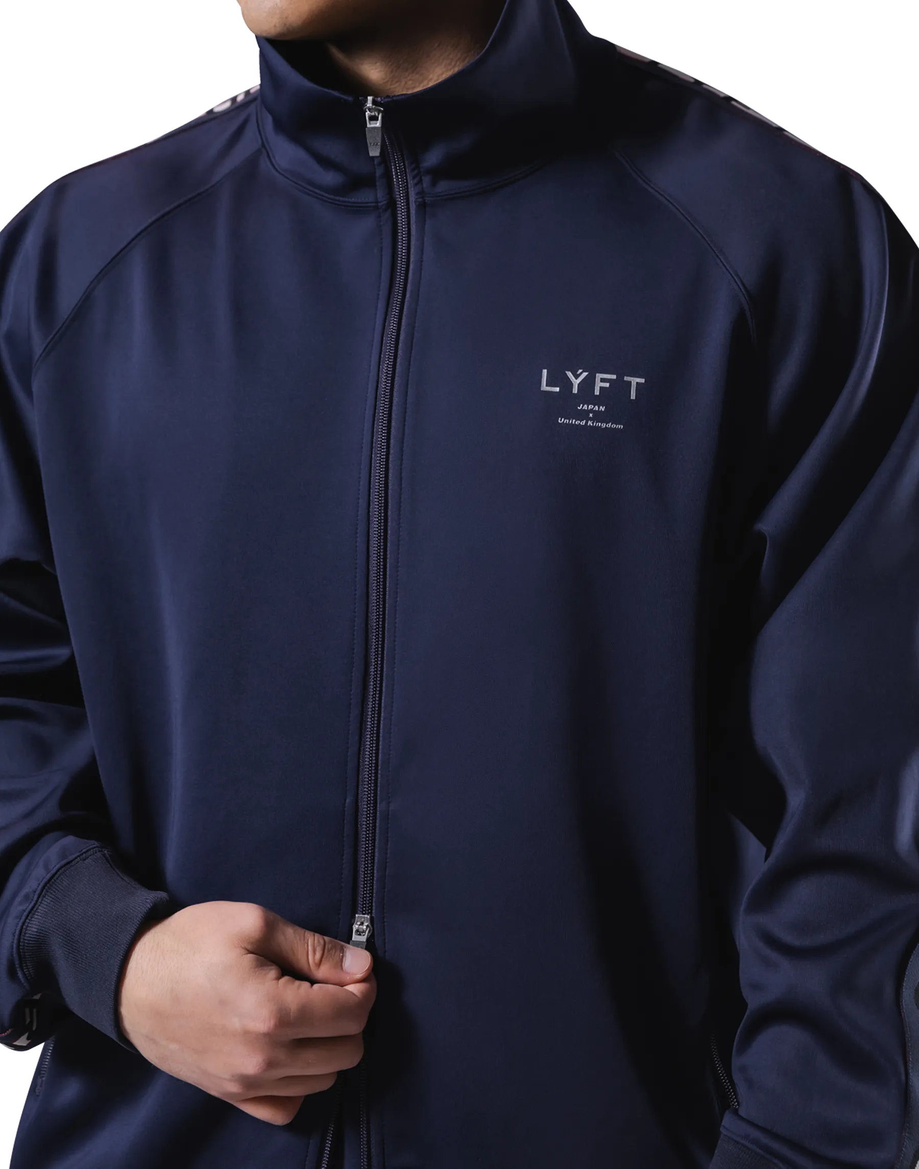 Logo Line Track Jacket - Navy