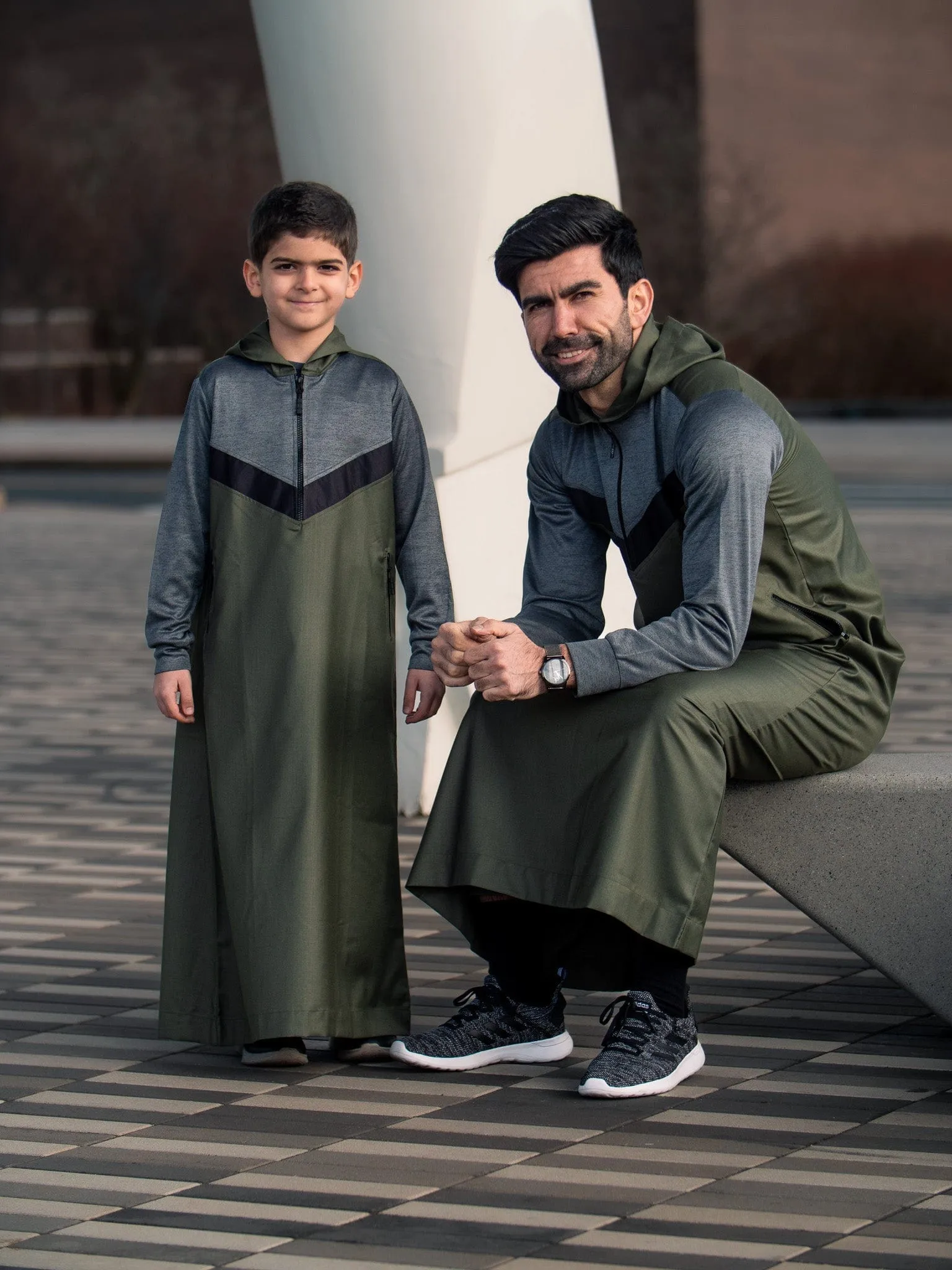 Medina Lovers Adult Hoodie Thobe (Father and Son)