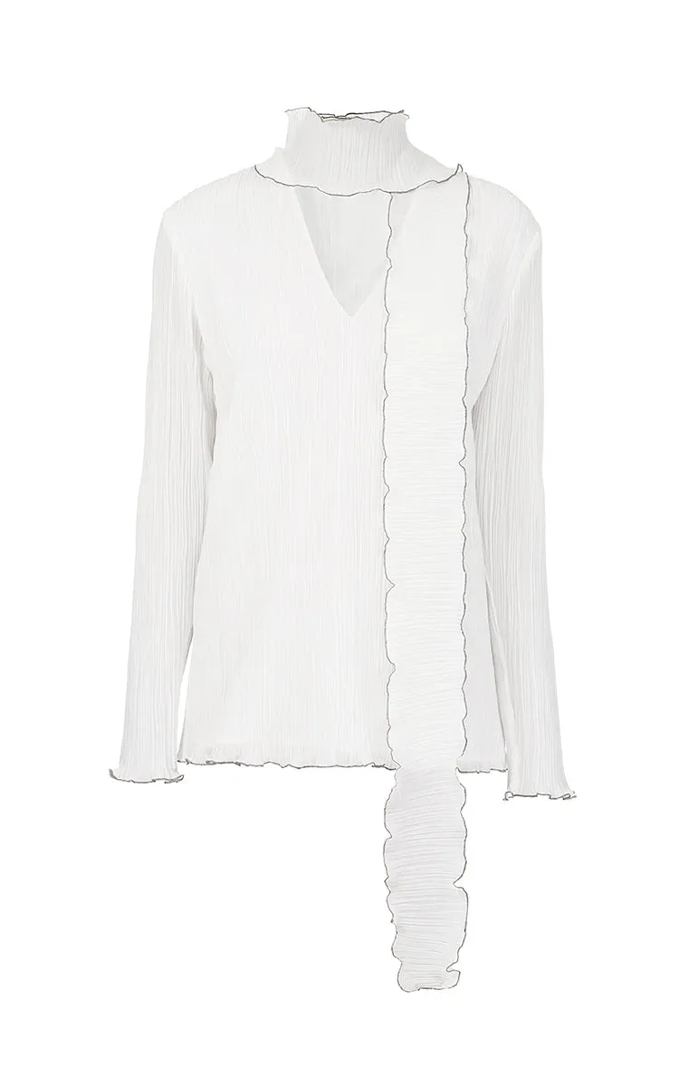 Milk Frilled Blouse