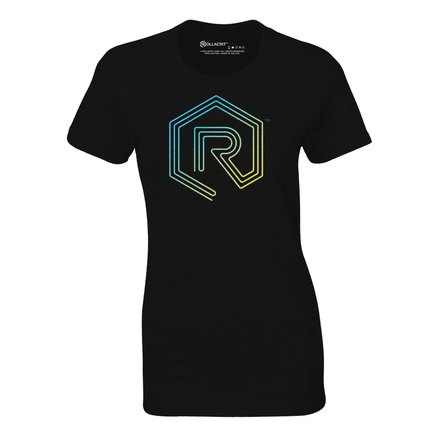 Neon Sign Rollacrit Logo Fitted T-shirt