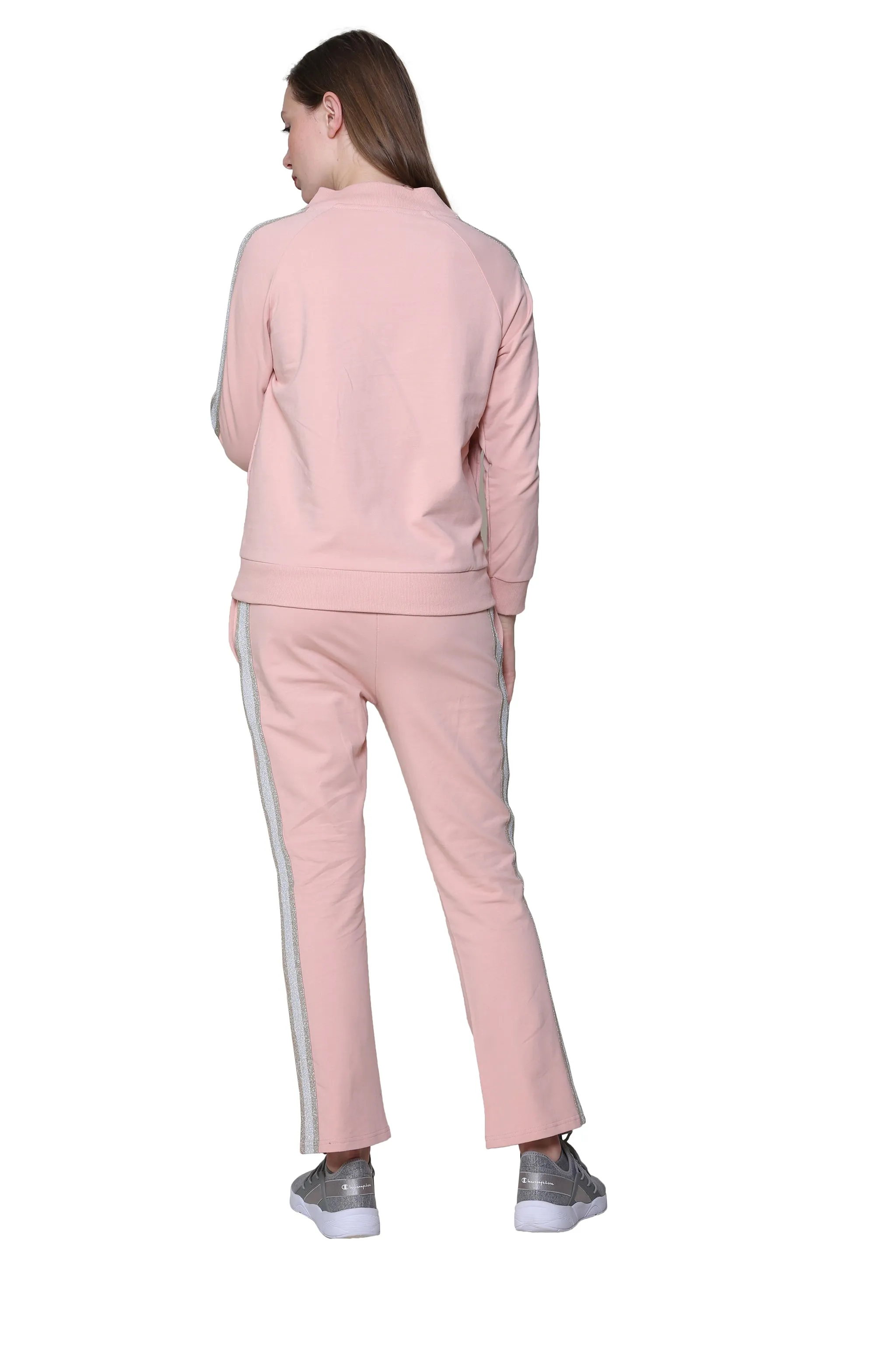 Plus Size French Terry Cotton 2-Piece Zip-Front Track Pant Set