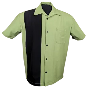 PopCheck Single Wide Panel Bowling Shirt in Apple/Black