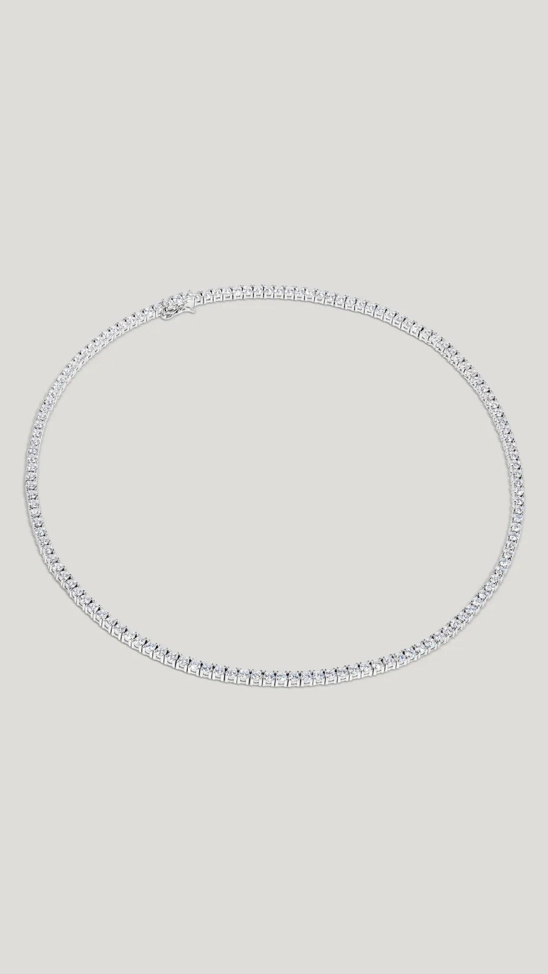 Prudence Necklace White Gold Plated