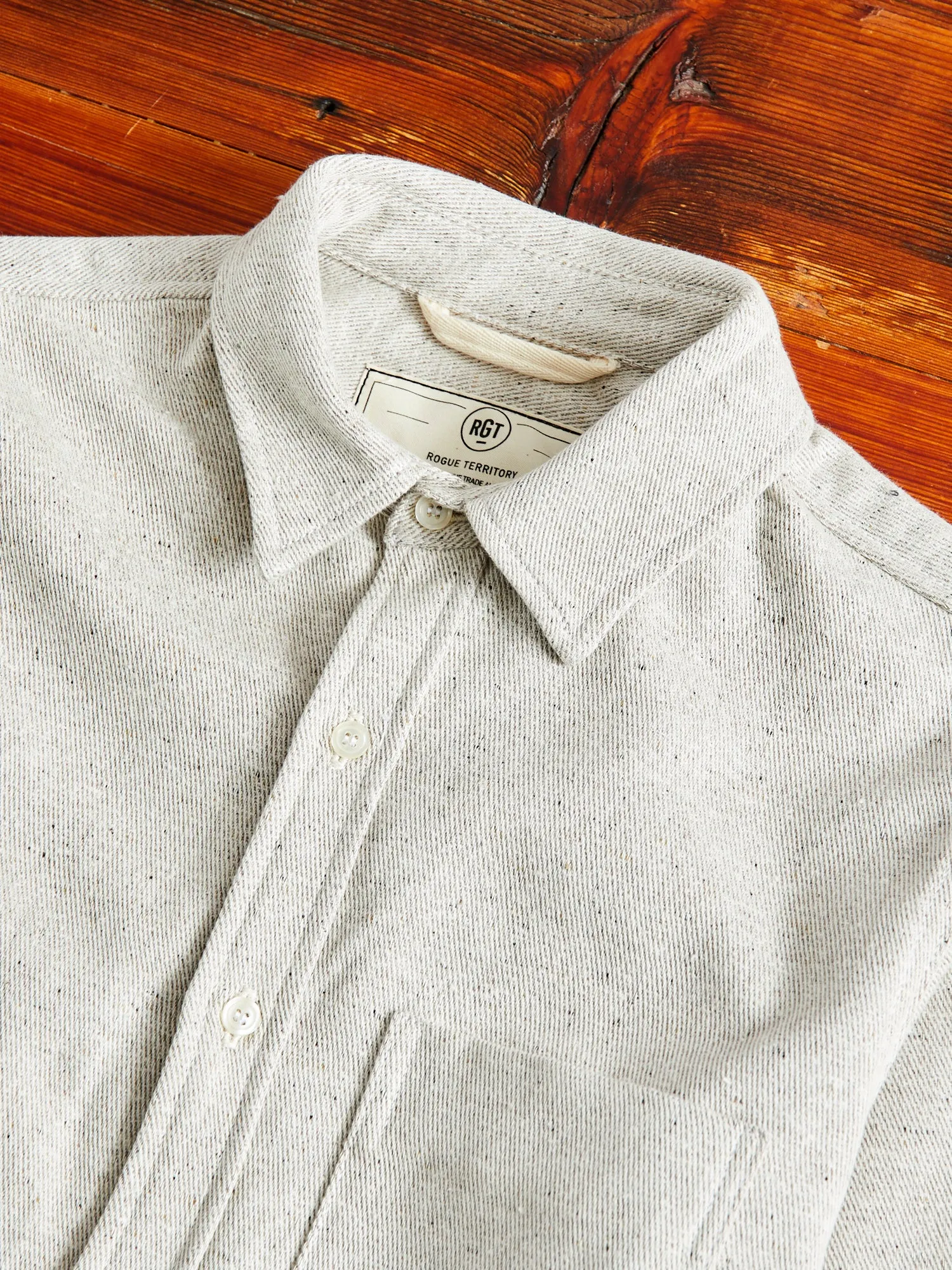 "Oxford Shirt" in Natural Reverse Brushed Flannel