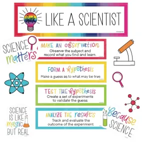 "Think Like a Scientist" Mini Bulletin Board Set | Light Bulb Moments | UPRINT | Schoolgirl Style