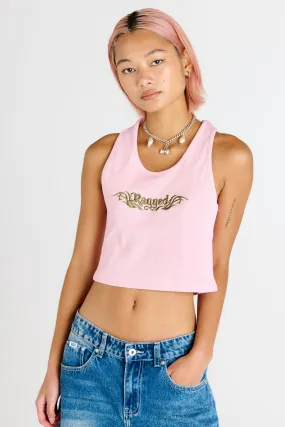 Ragged Gothic Logo Pink Vest