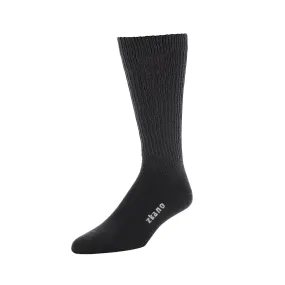 Rib Knit - Organic Cotton Crew Socks - Black