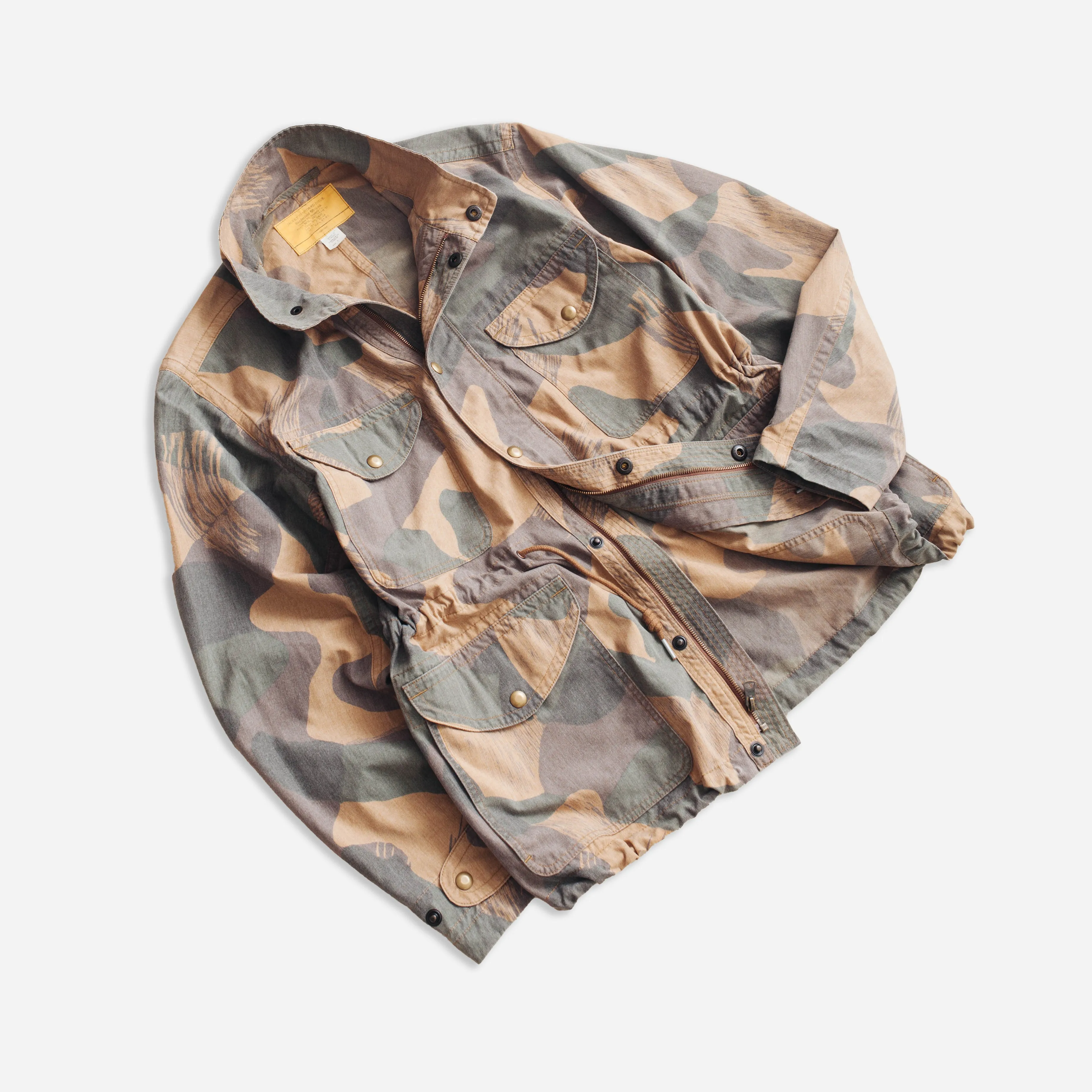 RILEY CAMO MOTORCYCLE JACKET - GREEN/BROWN