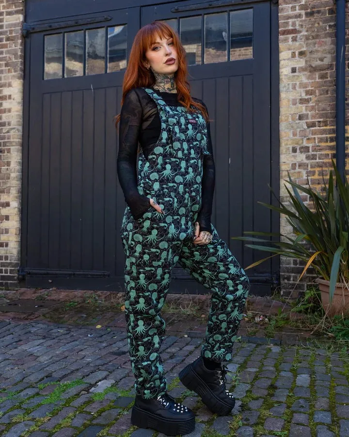 Run and Fly Green Seas Twill Dungarees