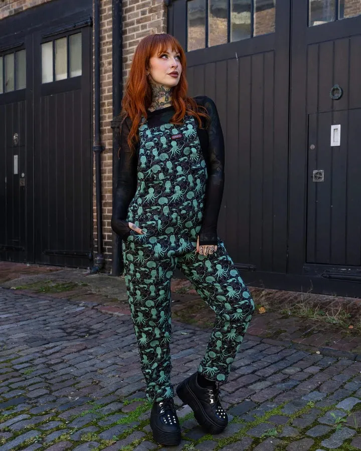 Run and Fly Green Seas Twill Dungarees