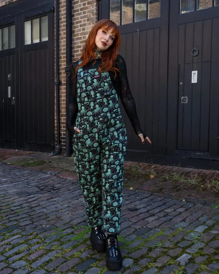 Run and Fly Green Seas Twill Dungarees