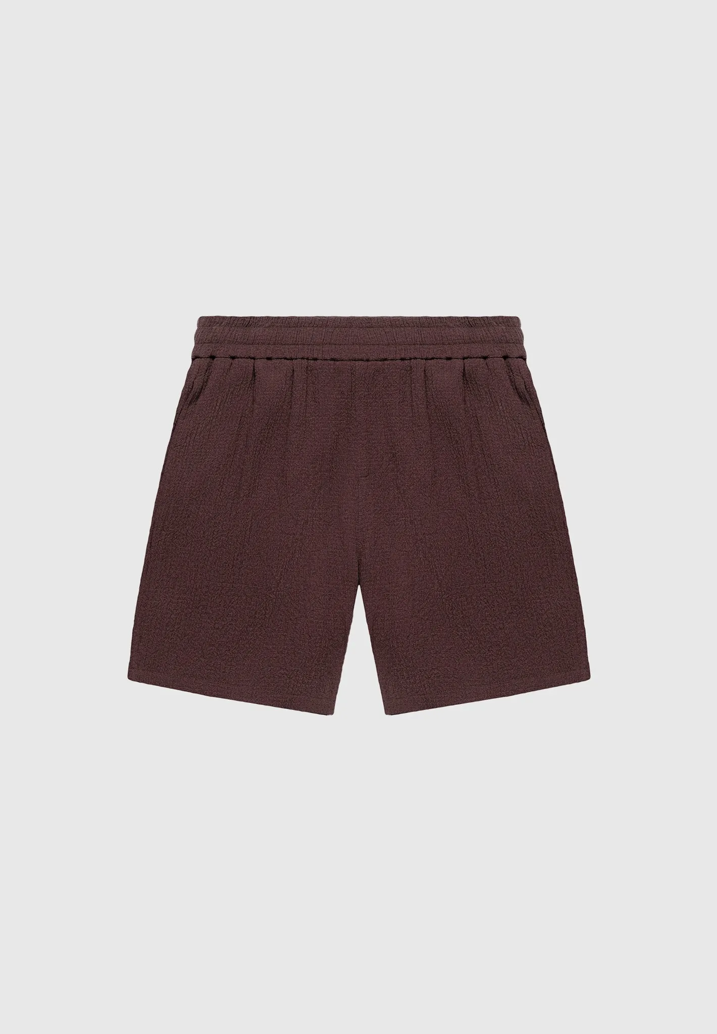 Seersucker Shorts - Brown