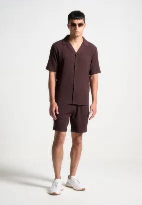 Seersucker Shorts - Brown