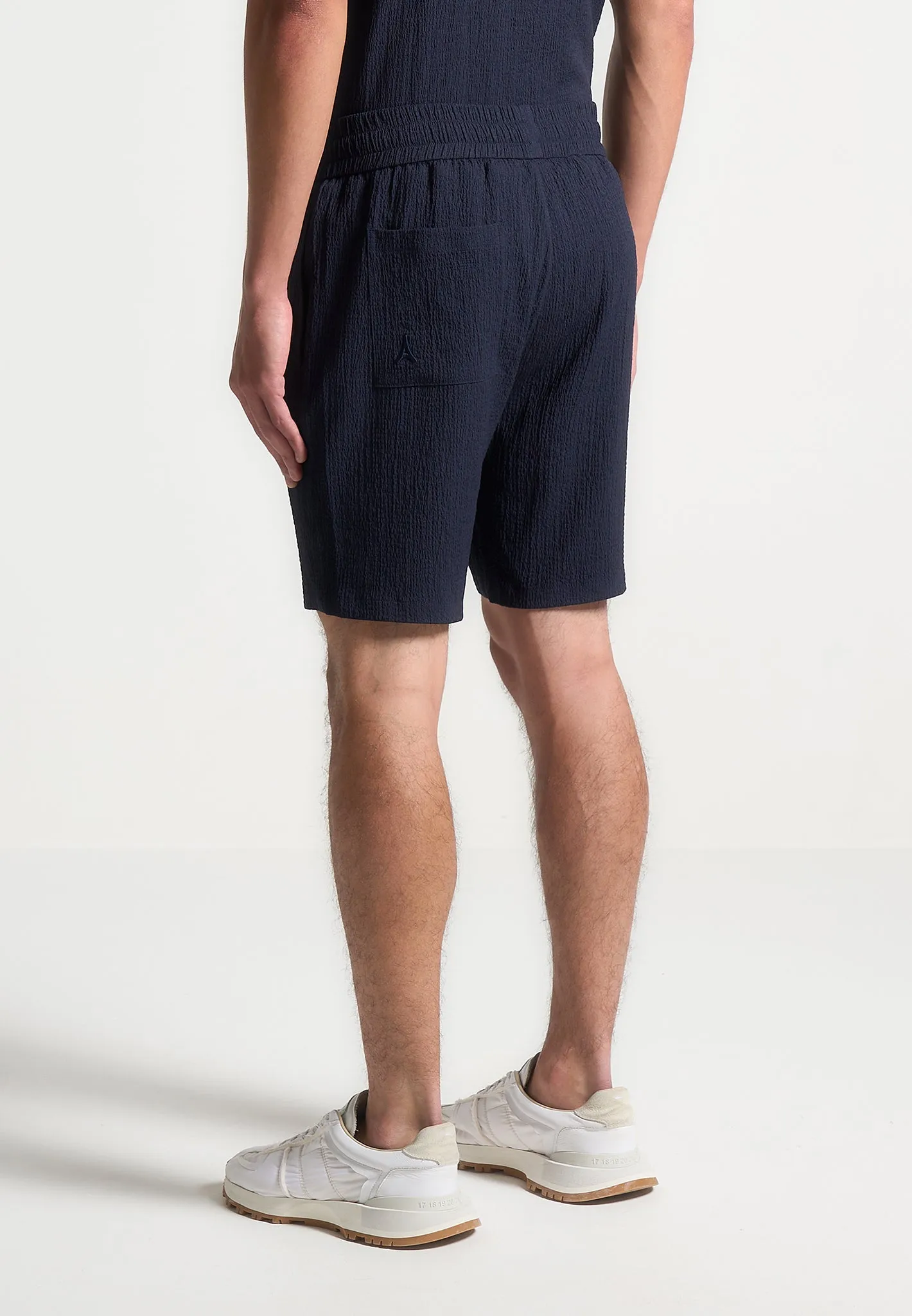 Seersucker Shorts - Navy