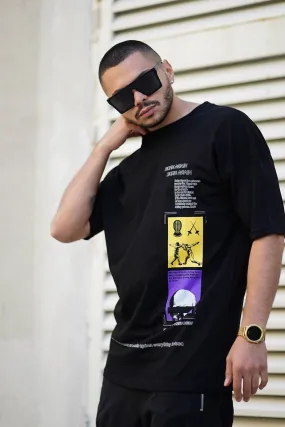 Sneakerjeans Black Poison Printed Oversize T-Shirt PE05