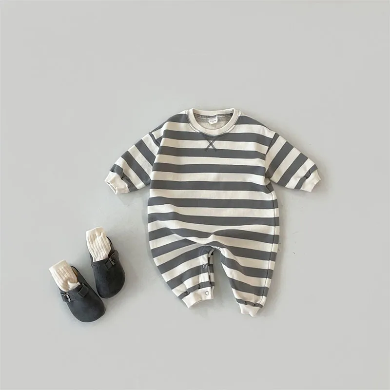 Striped Long Sleeve Jumpsuit