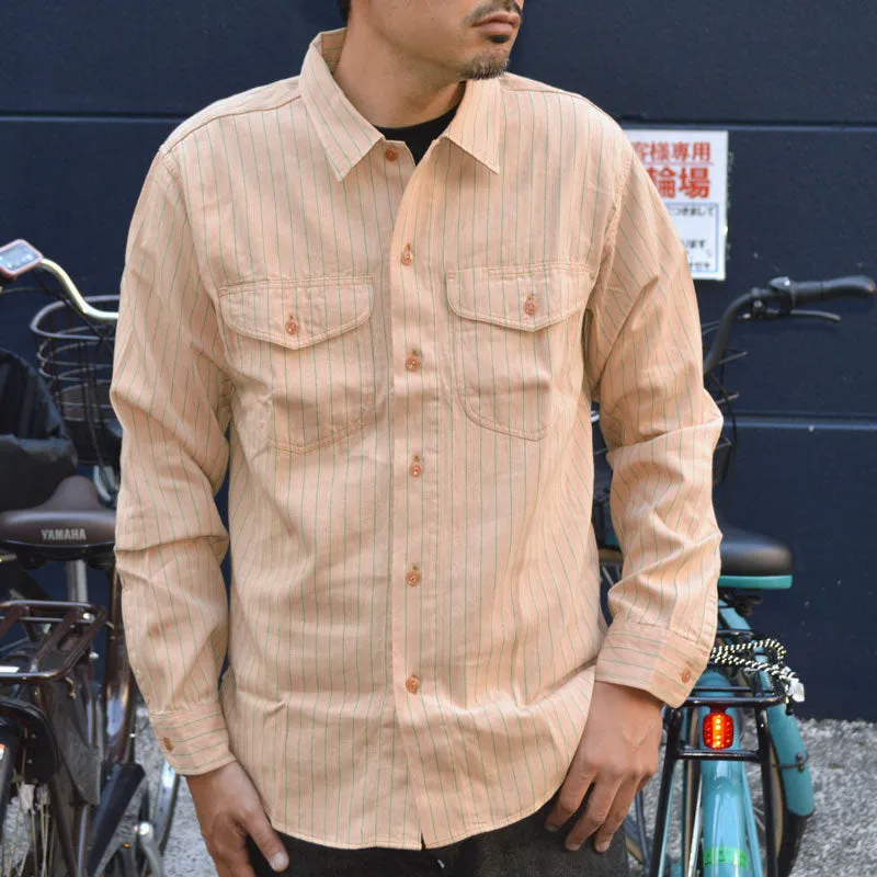 SUGAR CANE "SC28652" COKE STRIPE WORK SHIRT