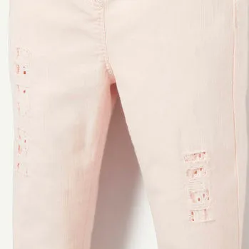 Tape A Loeil- Kids 'Baby Pink' Embroidery Cotton Jegging TO525