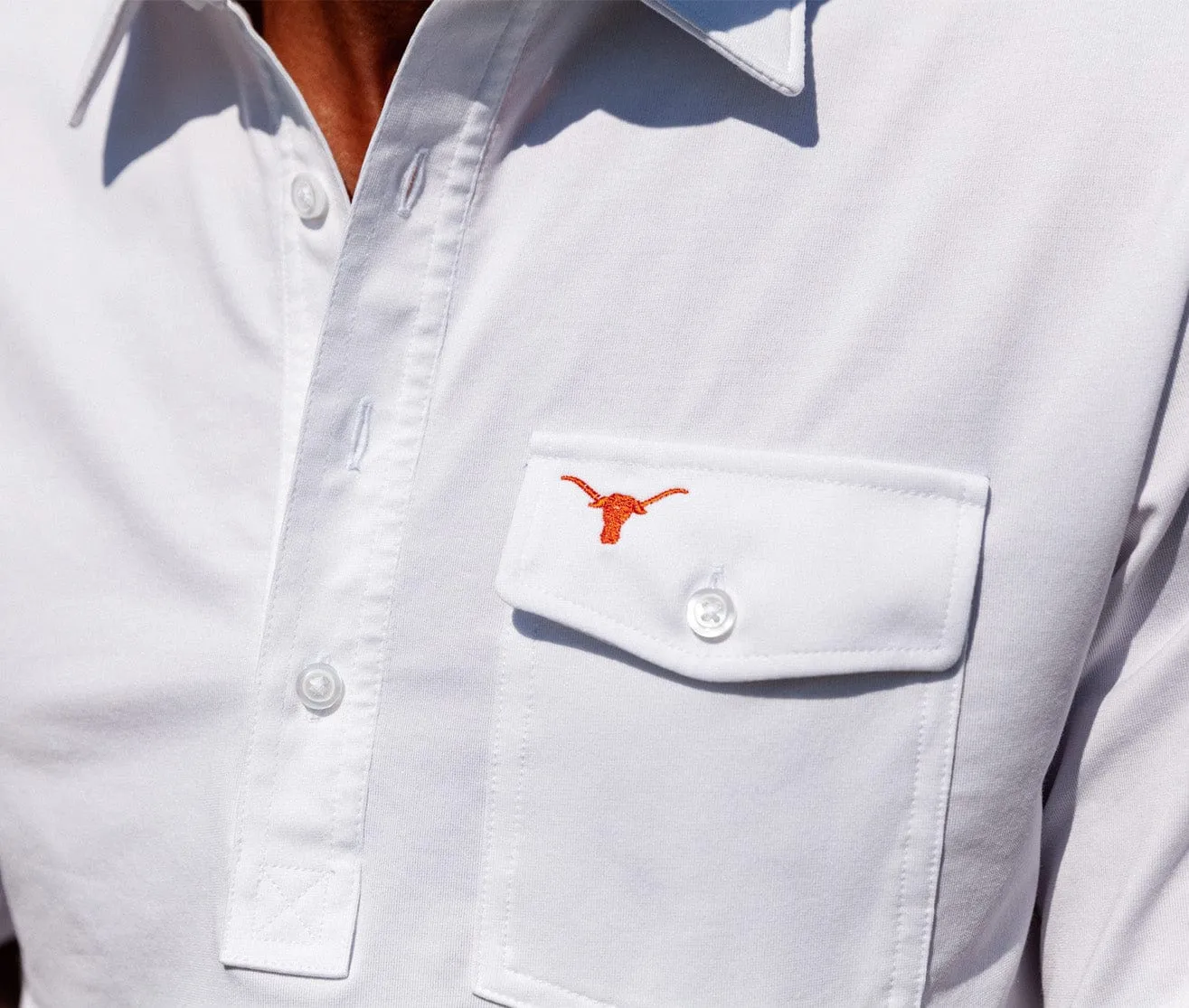 Texas - Coach's Performance Players Shirt - Longhorn - White