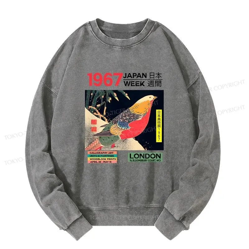 Tokyo-Tiger Art Studio Exhibition Japanese Washed Sweatshirt