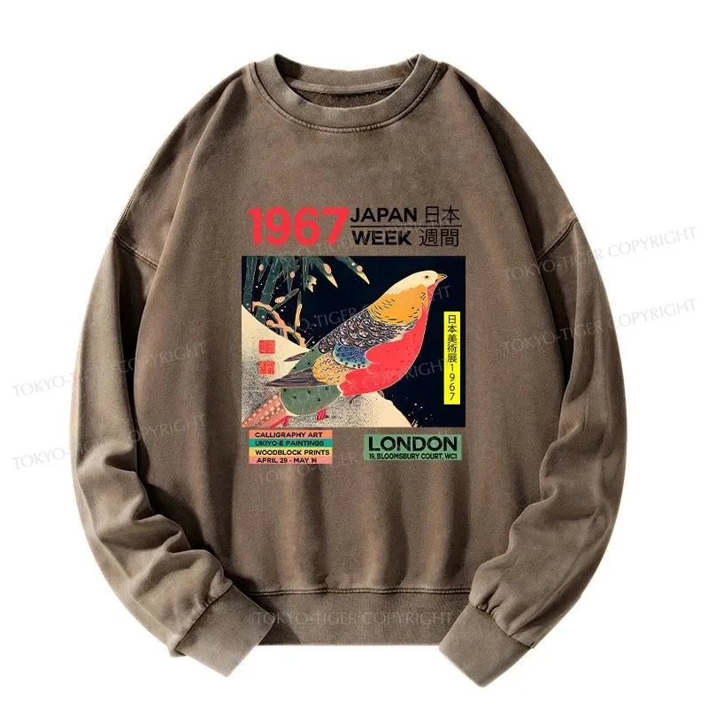 Tokyo-Tiger Art Studio Exhibition Japanese Washed Sweatshirt