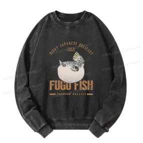 Tokyo-Tiger Fugu Fish Japanese Washed Sweatshirt