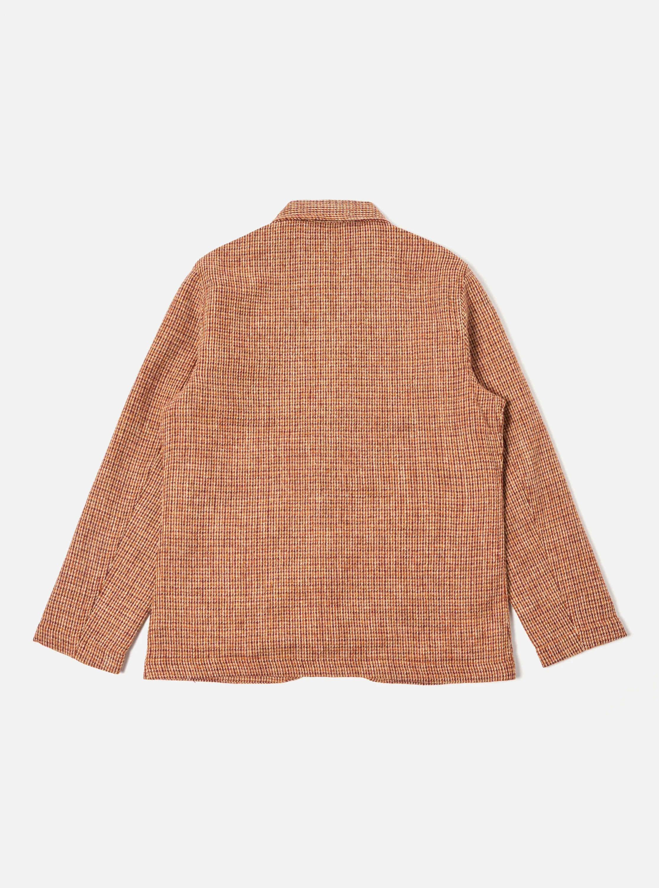 Universal Works Bakers Jacket in Rust Harris Tweed Plaid