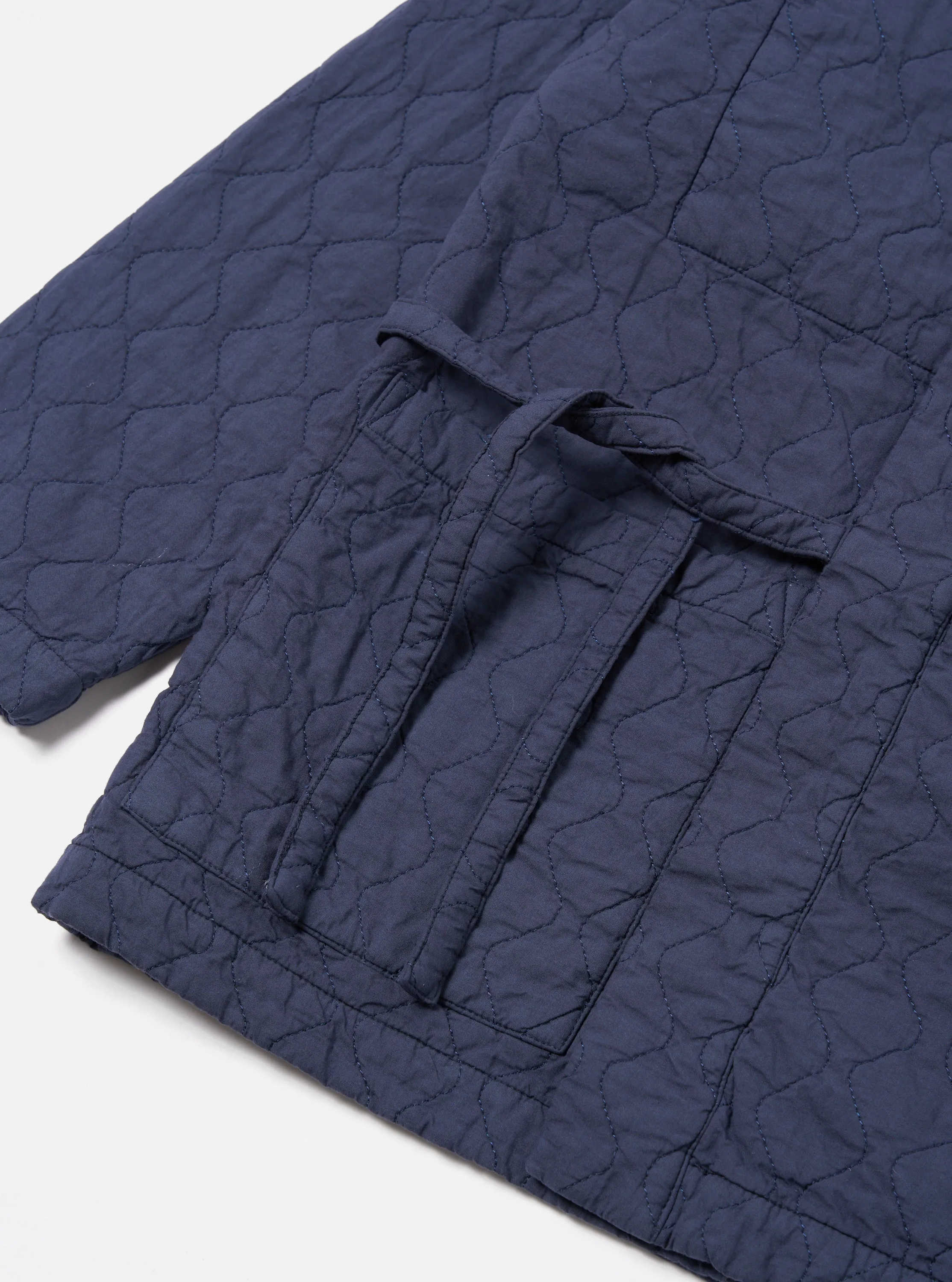 Universal Works Kyoto Work Jacket in Dark Navy Quilt Cotton