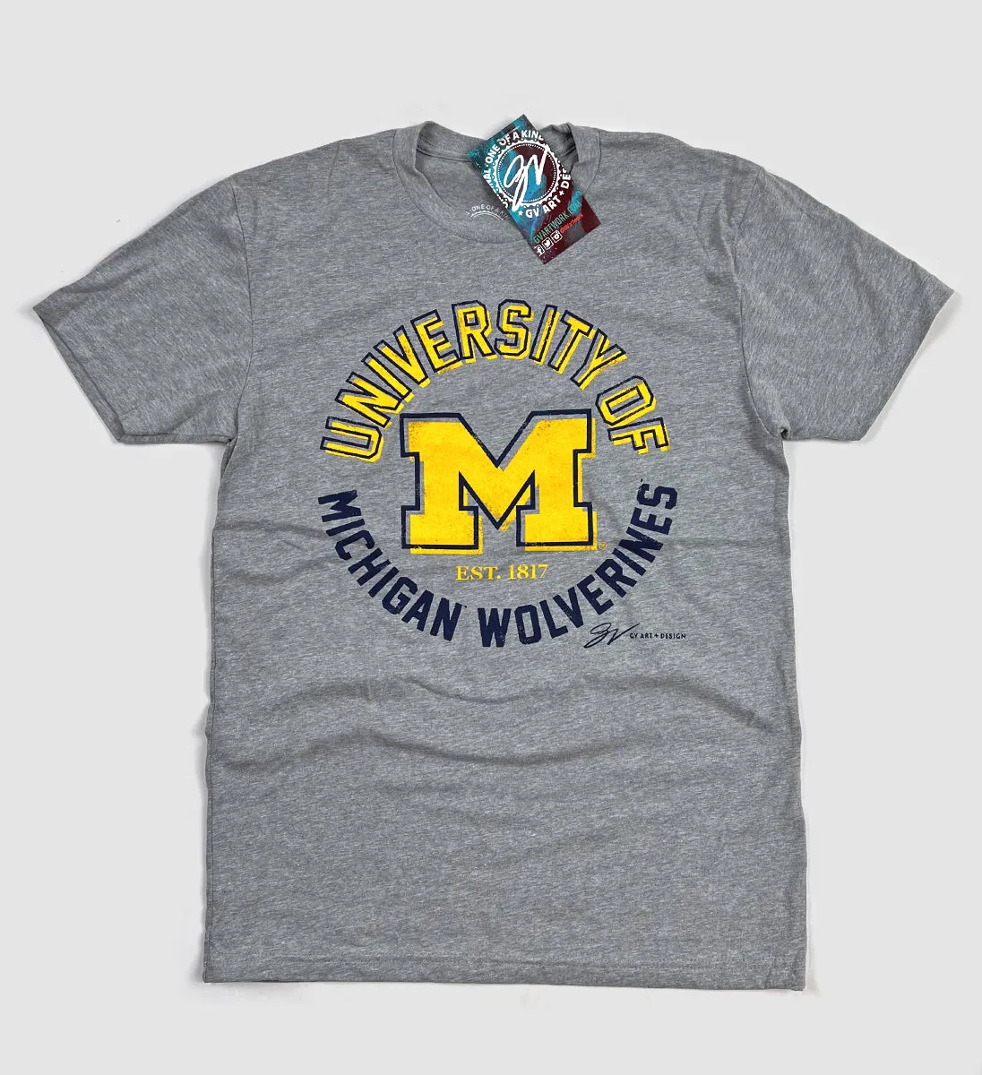 University of Michigan Grey Circle T shirt