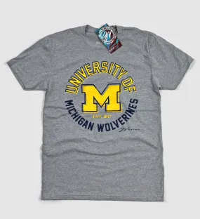 University of Michigan Grey Circle T shirt