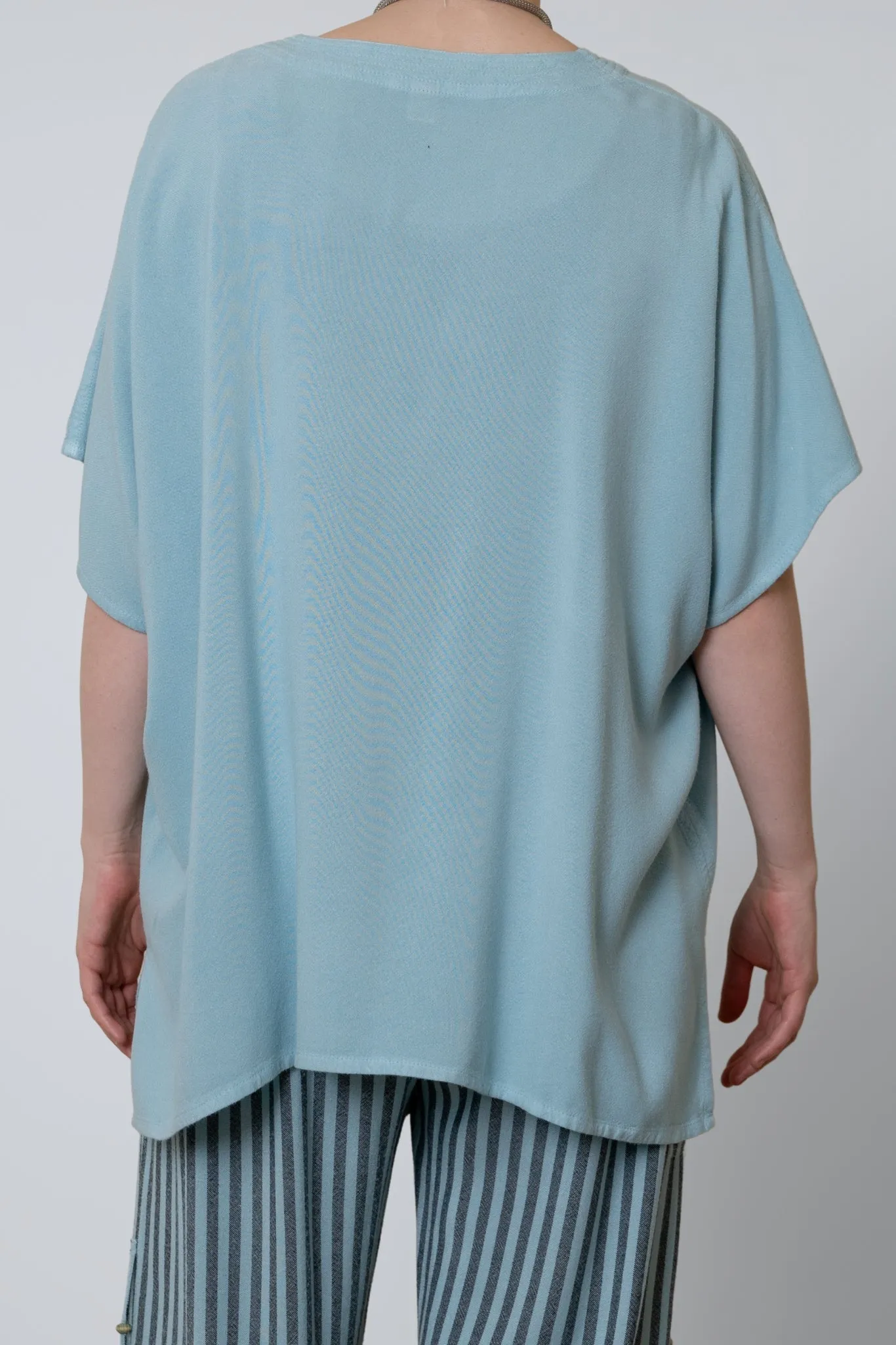 V-Neck Top - Aqua