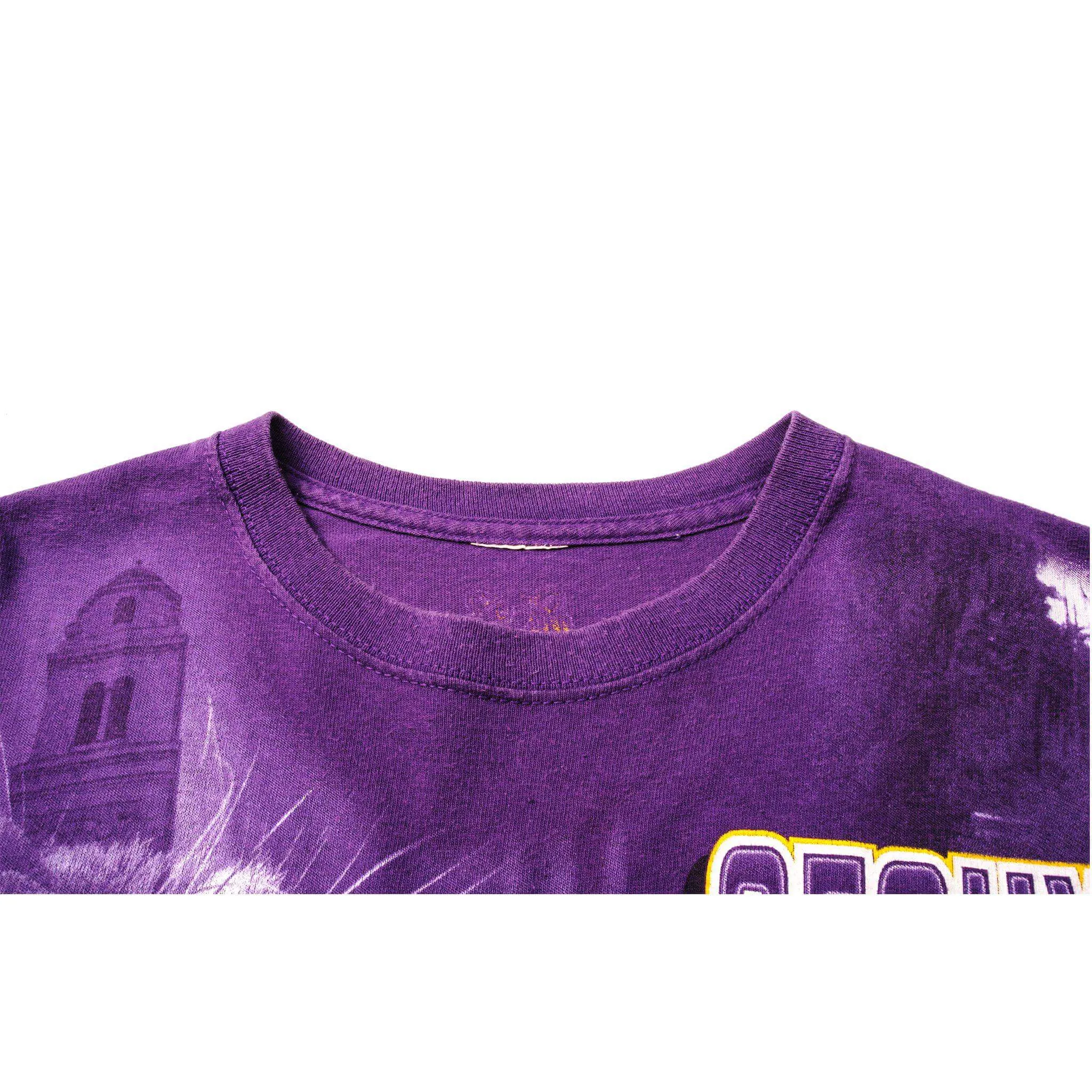 VINTAGE ALL OVER PRINT LSU TIGERS TEE SHIRT SIZE LARGE