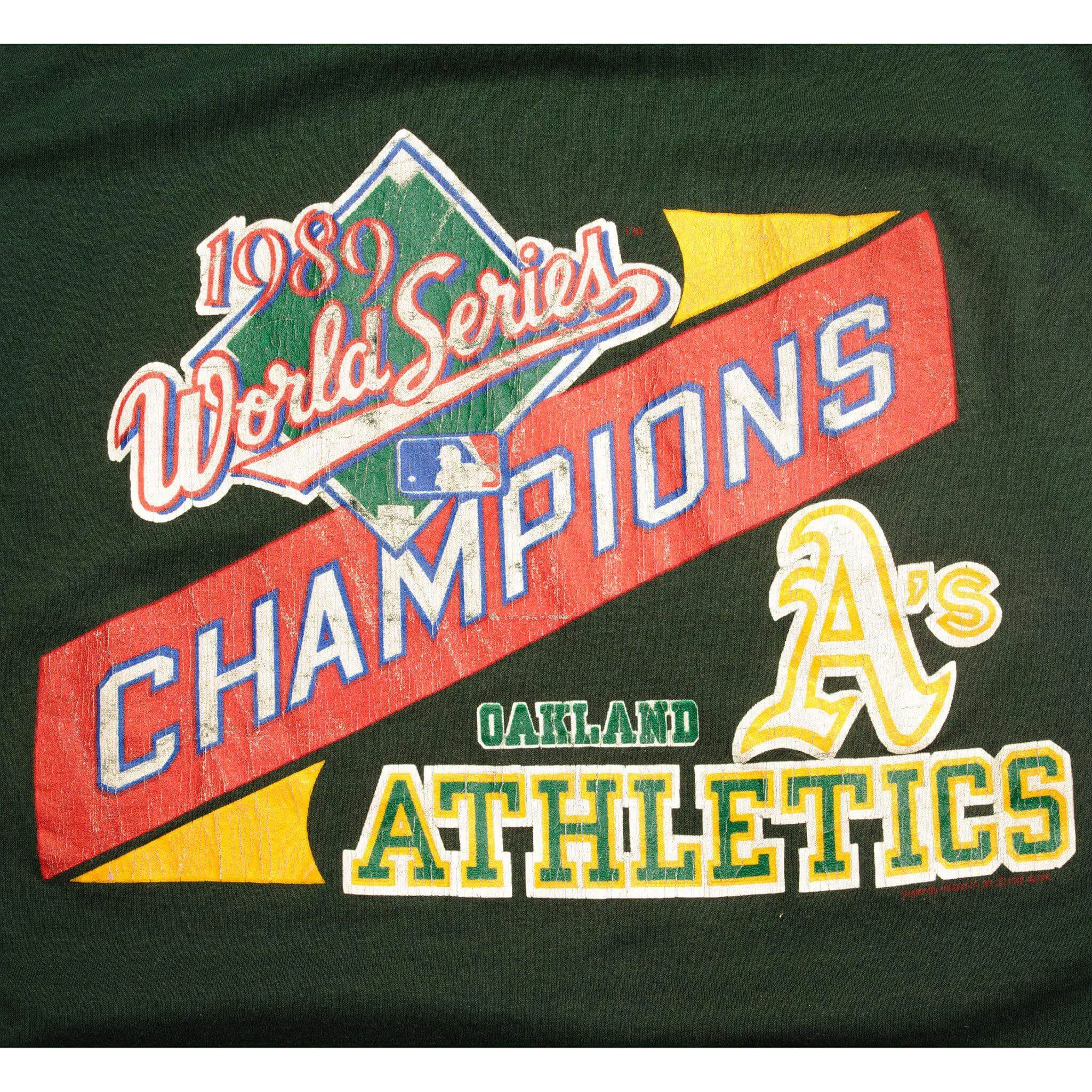 VINTAGE CHAMPION MLB OAKLAND ATHLETICS TEE SHIRT 1989 SIZE MEDIUM MADE IN USA