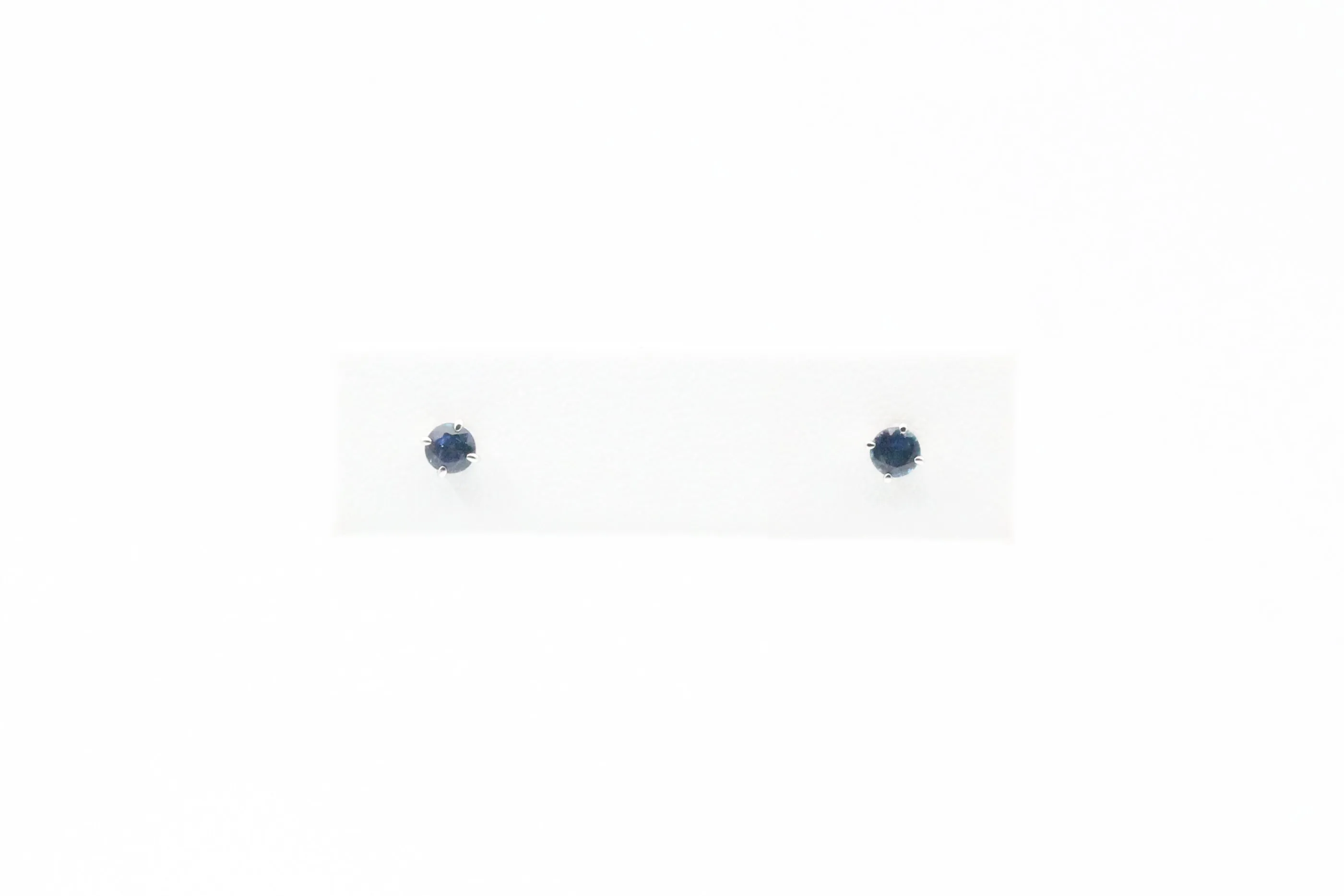 White Gold Sapphire Stud Earrings