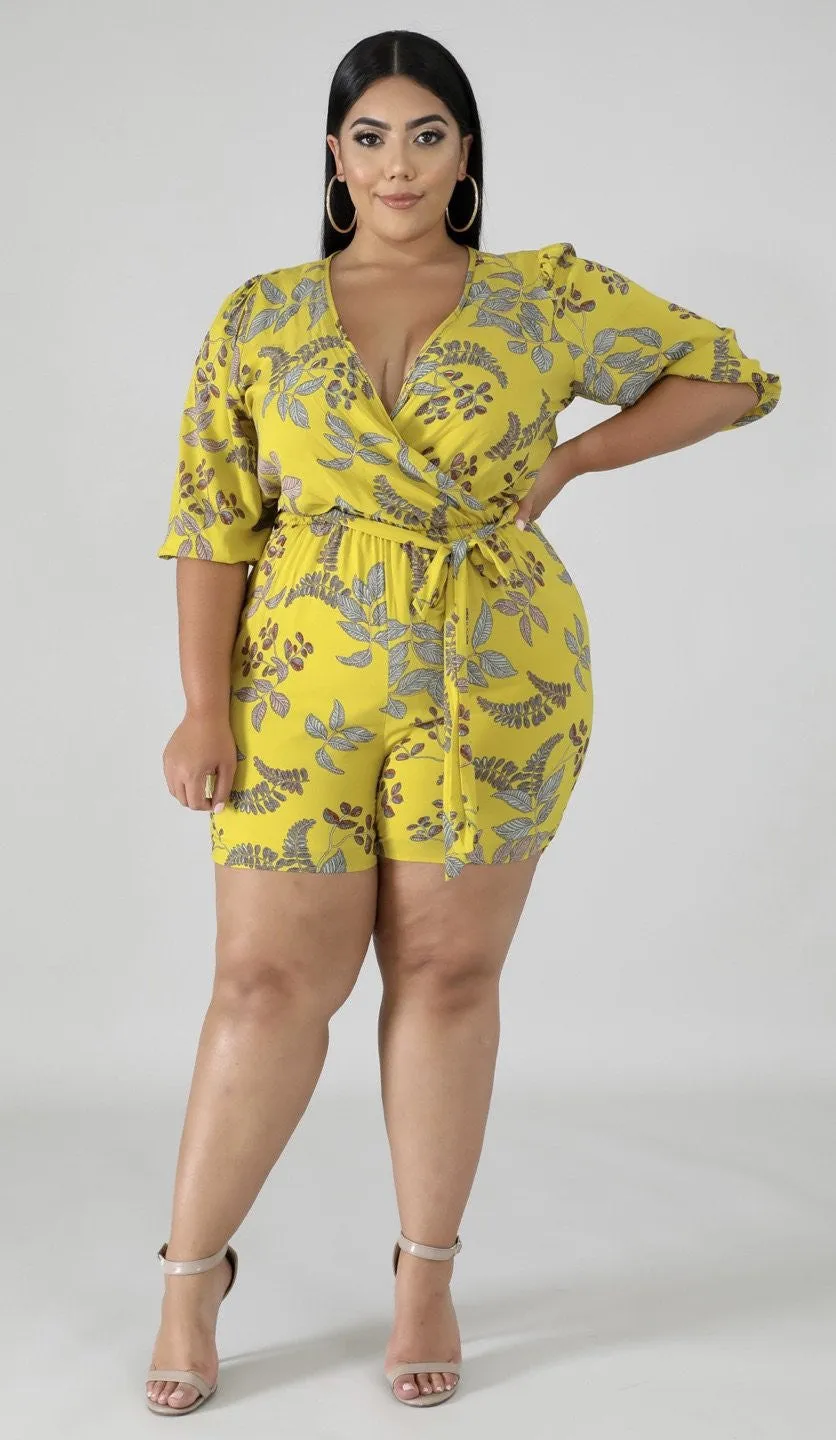 Wild Flower Romper (Plus Size)