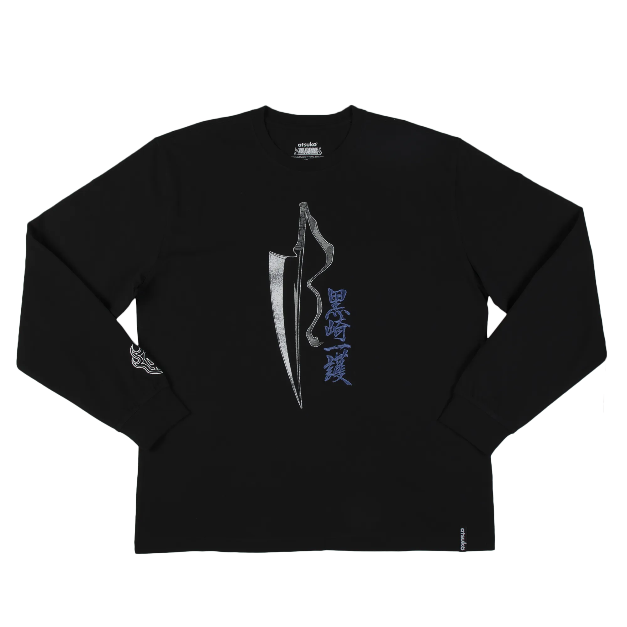 Zangetsu and Ichicgo Embroidered Black Long Sleeve